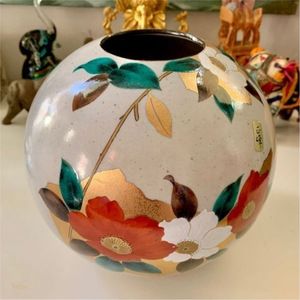 Florero Decorativo de Metal con Diseño Floral Pintado a Mano, Centro de Mesa Artístico Único para Decoración del Hogar, Florero de Estilo Lujoso - Product Image 6
