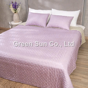 Juego de Ropa de Cama Acolchada 100% Terciopelo de Seda Bordado, Color Sólido, Bicolor, Multicolor, para Uso Doméstico y Hotelero - Product Image 1