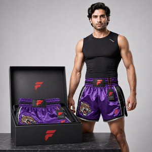 Shorts de Muay Thai athlétiques offrant un tissu léger, un confort respirant et une qualité fiable pour les séances d'entraînement régulières. - Product Image 5
