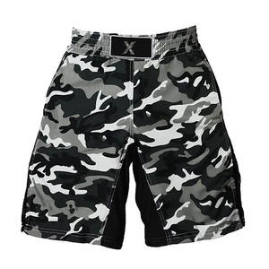 Pantalones Cortos de MMA Cómodos y Elásticos con Logotipo Frontal para Entrenamiento de Artes Marciales - Ajuste Atlético Ligero y Transpirable de Spandex/Poliéster - Product Image 1