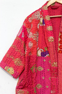 Bath <b>Robe</b> Cotton Indian Patchwork Handmade Kantha Stitch <b>Robe</b> Cotton Kimono Bath <b>Robe</b> <b>Swim</b> Wear Night Wear Free Size - Product Image 3