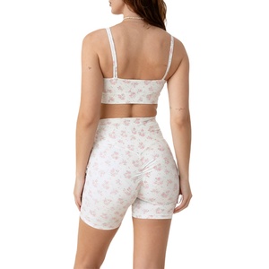 Conjunto Deportivo de Yoga para Mujer, Top Deportivo con Doble Tirante para Verano, Shorts de Yoga Transpirables, Diseño 2 en 1 de Nailon, Ropa Personalizada - Product Image 5