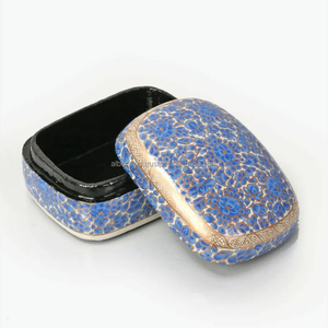 Boîte à bijoux en papier mâché en forme de tortue, conteneur de rangement en papier recyclé pour la décoration moderne de la maison, boîte en papier mâché - Product Image 6