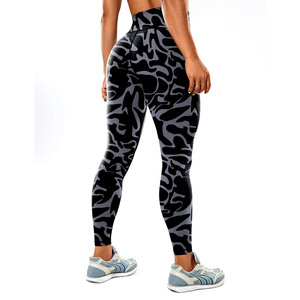 Leggings de sport pour femmes, vente en gros personnalisée, haute compression, taille haute, pantalons de yoga, évacuation de l'humidité, extensibles dans 4 directions - Product Image 1