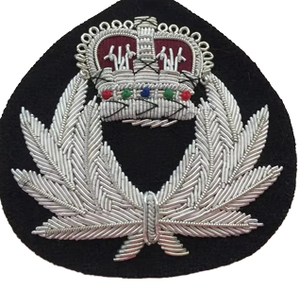 Premium Quality Handmade Luxury Embroidered Bullion Wire <b>Badges</b> Custom Shape & Size Eco-Friendly Nickel-Free for Hats & Gloves - Product Image 4