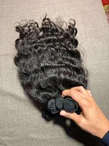 Extensions de cheveux humains indiens vierges bruts de haute qualité 100 % naturels, en gros, non traités, doux, soyeux, brillance naturelle - Product Image 2