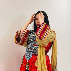 Vestido Afgano Kuchi de Último Diseño y Alta Calidad, Personalizado, con Encaje, Largo hasta el Suelo, Manga Larga, al Mejor Precio, Vestidos Afganos Kuchi Más Vendidos - Product Image 4