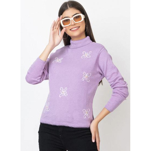 Suéter de cuello alto de punto grueso de alta calidad para invierno, elegante para la oficina, de proveedor indio a precio mayorista. - Product Image 1