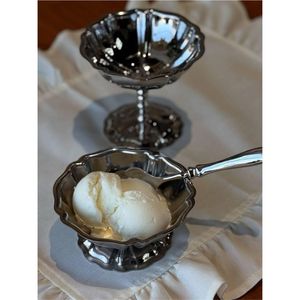 Wholesale Stainless Steel Metal <b>Ice</b> Cream Bowl <b>Footed</b> Dessert Cup Creative Fluted Sundae Goblet Tableware for Restaurant Bowl - Product Image 1
