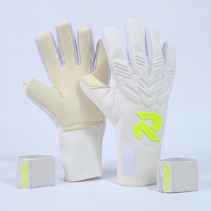 RYDOM Football <b>Goalkeeper</b> <b>Gloves</b> Full Finger PU Material Non-Slip Adjustable Wrist Strap Breathable Unisex Sports Gear - Product Image 1
