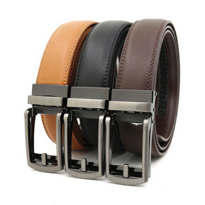 New <b>Men's</b> Automatic <b>Buckle</b> Click <b>Belt</b> Factory Split Leather <b>Belts</b> <b>for</b> <b>Men</b> Wholesale 14 Colors Stock <b>Belts</b> - Product Image 4