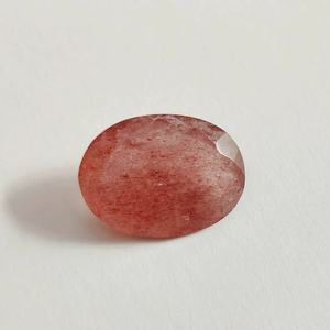 Pierre précieuse ovale facettée en quartz rouge fraise AAA, 21*16 mm, 16,50 Ct. Pierre précieuse 100% NATURELLE pour la fabrication de bijoux au prix de gros. - Product Image 1