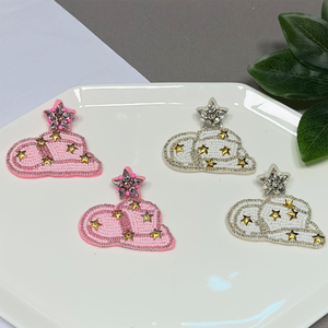 Pendientes de Diseño Pastel Rosa y Verde, Joyería Celestial de Ensueño, Ligeros y Dulces para Mujer, Ideales para Fiestas - Product Image 1