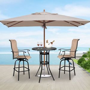 Outdoor Patio Cast Aluminum Round Bar Table 32*32*41" Durable and Stylish Furniture - Product Image 4