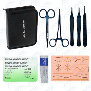 Kit de sutura de práctica para estudiantes de medicina al por mayor, kit completo de práctica de almohadilla de sutura con heridas, kit de sutura práctica, instrumento médico - Product Image 1