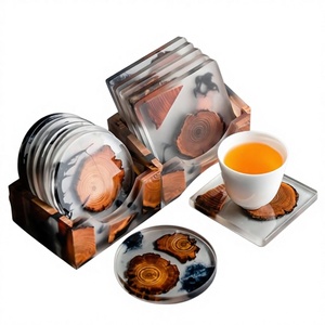 แผ่นรองแก้วและแผ่นรองจานลายฝังกระดูกหนา 5 มม. ออกแบบโลโก้ได้ตามต้องการ ดีไซน์คลาสสิก มีหลายขนาดให้เลือก สำหรับแก้วชา กาแฟ เบียร์ - ขายส่ง - Product Image 1