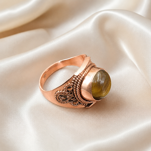 Natural Tiger Eye Gemstone Bezel Setting 925 Sterling Silver Handmade Vintage <b>Statement</b> <b>Ring</b> Yellow Gold Rose Gold Plated Unisex - Product Image 5