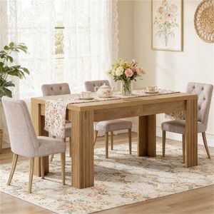 Tavolo da Pranzo Rettangolare per Cucina, Casa, Ufficio o Uso Conferenziale - Product Image 2