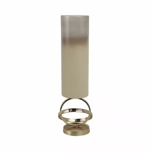 Latest design <b>glass</b> metal candle holder hurricane candle holder decorative candle stand table decor home decor customization - Product Image 1