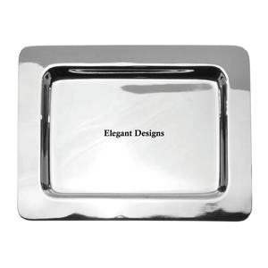 Métal poli brillant forme personnalisée écologique fait à la main plateau de luxe fantaisie enduit de poudre nouveauté décoratif en gros - Product Image 3