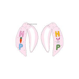 Serre-tête tendance pour femme, motif Mahjong, lapin et œufs de Pâques, coloré, noué, brodé à la main, accessoire de mode très prisé - Product Image 6