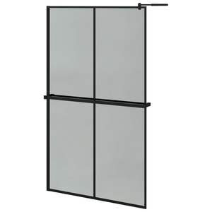 Mampara de Ducha Negra de 46.5"x74.8" con Estante, Vidrio ESG y Puerta de Aluminio - Product Image 2