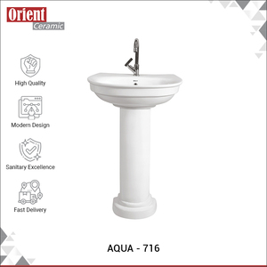 Good Quality Indian Origin Supplier Selling Luxury Design White Ceramic Hand Wash <b>Basin</b> Sink Pedestal at Affordable Price - Product Image 3