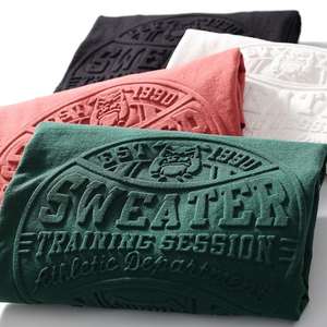 เสื้อยืดผู้หญิงผ้าฝ้าย 100% ทรงหลวม ระบายอากาศดี ไม่เป็นขุย ลายปั๊มนูน  สั่งทำได้  ขายดีที่สุด เป็นมิตรต่อสิ่งแวดล้อม เหมาะสำหรับฤดูร้อน - Product Image 2