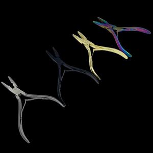 1 Pinza de Acero Inoxidable Plateado de 5 Pulgadas para Extensiones de Cabello, con Orificio para Cabello Liso Malayo No Remy, Estilo Blanco Ligero - Product Image 2