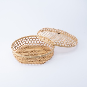 Boîte d'emballage alimentaire sur mesure en bambou tressé, conteneur à pâtisserie de la plus haute qualité, boîtes de rangement pour sucreries - Product Image 2