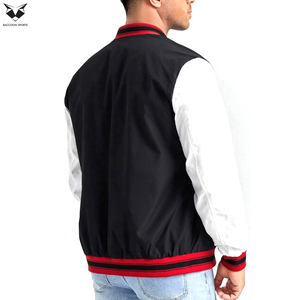 Customized Logo Heavyweight Wool Varsity Jacket Genuine Cowhide Leather Sleeve Unisex High School Baseball Bomber Jackets - Product Image 2
