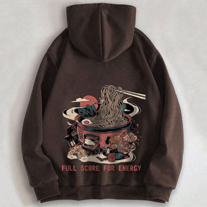 Men's Sherpa <b>Lined</b> Hoodie Cotton Blend <b>Fleece</b> Relaxed Fit Pullover <b>Sweatshirt</b> Warm Hood Kangaroo Pocket Winter Casual Wear - Product Image 5