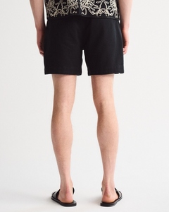 Custom Men Textured 100% Cotton Breathable Quick Dry Shorts <b>Elastic</b> Waist Drawstring Casual Resort OEM ODM Wholesale Supplier - Product Image 4