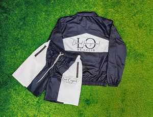 Vente chaude 2024 coupe-vent ensemble short unisexe veste en nylon et court grande taille coupe-vent survêtement - Product Image 6