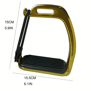 Étriers de cheval légers de qualité supérieure avec poignée antidérapante, en acier inoxydable durable, pour l'équitation - Product Image 6