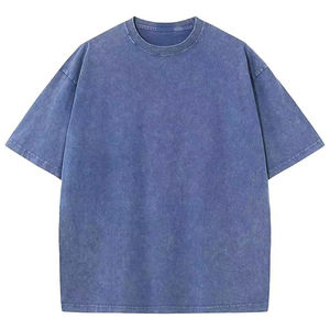 T-shirt unisexe surdimensionné à manches courtes en coton 100% de haute qualité, style streetwear, pour hommes et femmes, effet délavé, personnalisable OEM. - Product Image 4