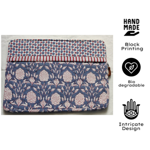 Funda de Lujo para Portátil, Hecha a Mano en India, con Estampado Artesanal, Acolchada, de Algodón Resistente, con Cierre y Múltiples Bolsillos, Diseño Unisex, para Uso Diario, Suave - Product Image 3