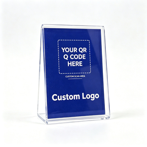 Support de Table en Acrylique Personnalisé avec Logo, Présentoir Transparent, Cadre pour Code QR, Porte-Menus de Bureau pour Restaurant et Promotion au Bureau - Product Image 1