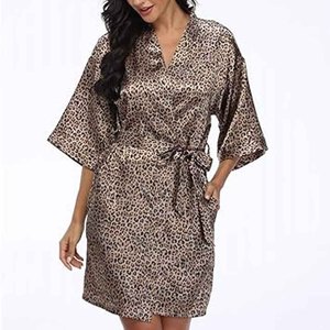 Women Plain Satin <b>Robes</b> Silk Kimono Bathrobe Wholesale Bridal Bridesmaid Wedding Sleepwear Custom Logo Supplier - Product Image 1