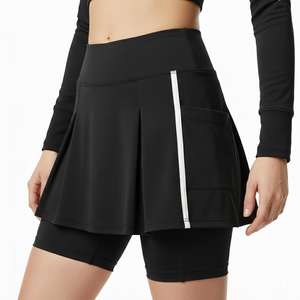 Nouvelle arrivée : Robe de tennis anti-UV pour femme, été, demi-zip, taille haute, jupe 2-en-1 avec poche, vêtements de pickleball, écologique - Product Image 5