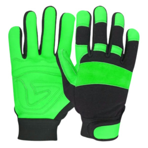 Gants mécaniques en cuir de vachette grainé renforcé de qualité supérieure, protection des mains pour la sécurité industrielle, résistants à la chaleur pour la construction - Product Image 6