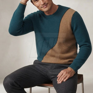 Pull en maille texturée pour homme, confortable et chaud pour l'hiver, style décontracté, avec ourlet, poignets et col côtelés - Product Image 5