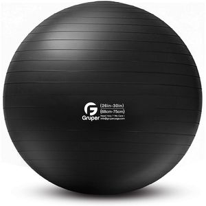 Ballon de gym 4 tailles pour fitness, yoga et thérapie physique (grossesse) – Pompe rapide incluse – Idéal pour les séances de yoga et de Pilates - Product Image 1
