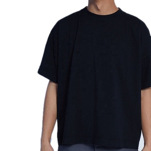 เสื้อยืดคอตตอนคุณภาพสูงสำหรับผู้ชาย เสื้อยืดโอเวอร์ไซส์เนื้อหนา พิมพ์ลายได้  ยอดนิยมสำหรับผู้ชาย พร้อมโลโก้แบบกำหนดเอง - Product Image 3