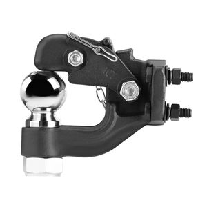 Gancio di traino combinato con capacità di carico di 20000 libbre, attacco per ricevitore con sfera da 2 5/16 pollici, compatibile con attacchi da 2,5 e 3 pollici. - Product Image 1