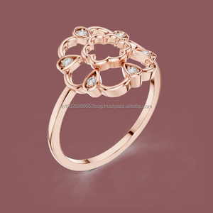 10K Moissanite and <b>CZ</b> <b>Ring</b> in Silver for Daily Wear - Product Image 1