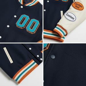 Best Quality <b>Men</b> Varsity <b>Jacket</b> Manufacturer <b>White</b> Sleeves Chenille Patches Varsity <b>Jacket</b> With Embroidery Logo - Product Image 5