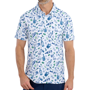 Proveedor personalizado Premium su logotipo de secado rápido de los hombres estampados Golf Tops Dye-Sublimation impresión Sport Golf Polo Shirt - Product Image 1