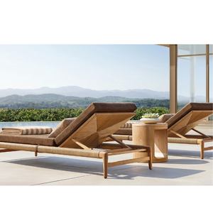 Oval Shaped Teak <b>Dining</b> <b>Table</b> with Hole Design Modern Minimalist Outdoor Furniture Customized Size - Product Image 6