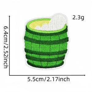 Factory Custom Embroidery <b>Patch</b> Curved Border <b>Applique</b> Badge for Jackets Caps Bags Garments Wholesale Iron On Sew On Decorative - Product Image 1